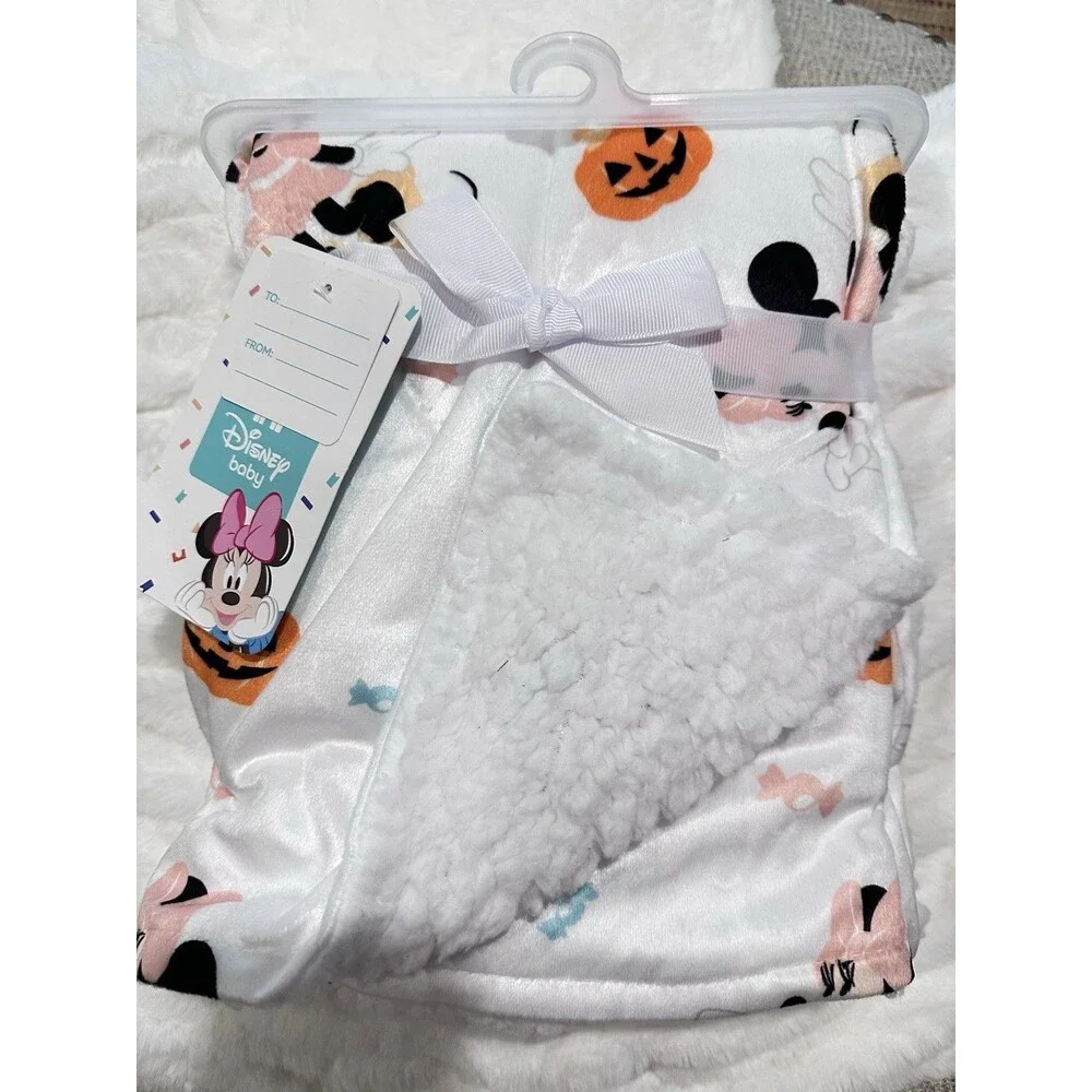 Disney Minnie Mouse Halloween Baby Blanket & Carter’s Newborn Halloween Outfit